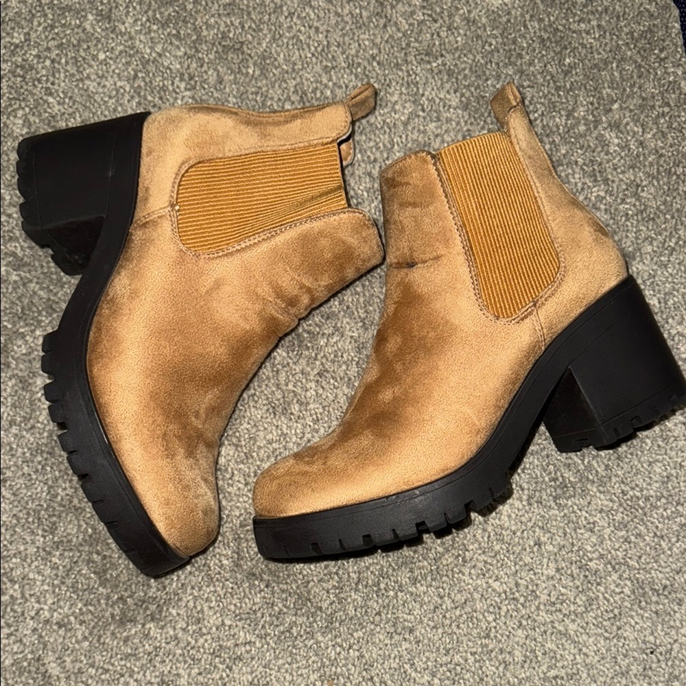Tan Suede Ankle Boots